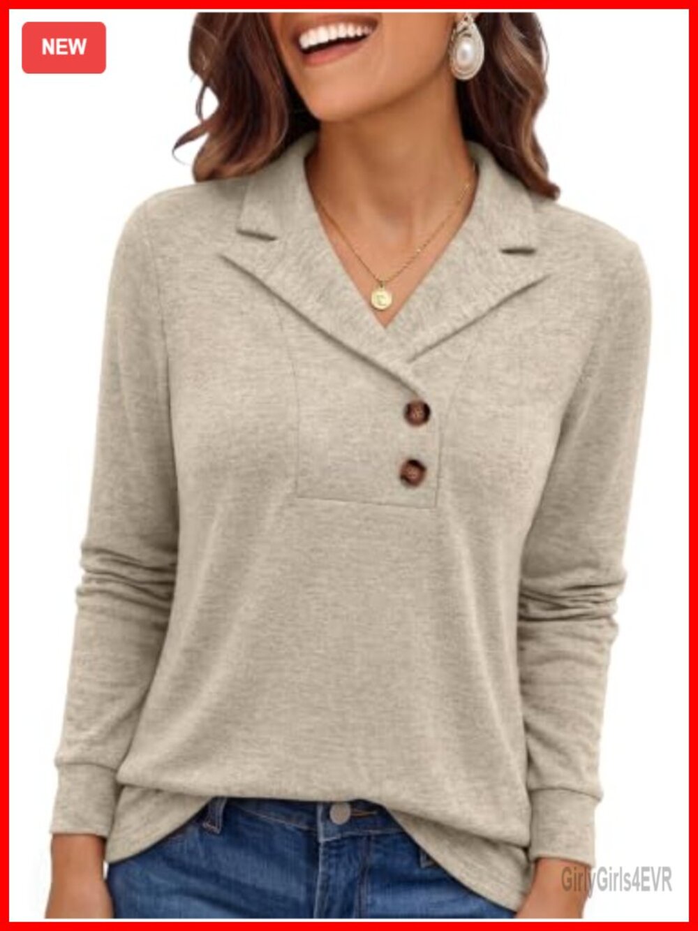 Womens Long Sleeve V Neck Tunic Sweater Business Casual Knit Top